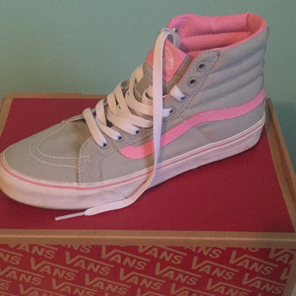 Pink and grey vans